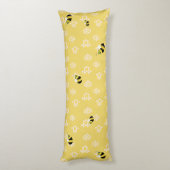 Schattige Geel Mammie naar Bijen Baby shower Gift Lichaamskussen (Achterkant (Verticaal))