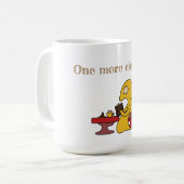 Schattige geel monsterlezen in een café koffiemok (Voorkant links)