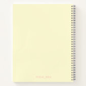 Schattige geel Notitieboek met perzikbloemen (Achterkant)