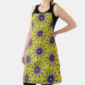 Schattige geel Paarse caleidoscoop geometrisch pat Schort (Insitu)