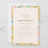 Schattige geel pastel Abstract werveling Vrijgezel Kaart (Voorkant)