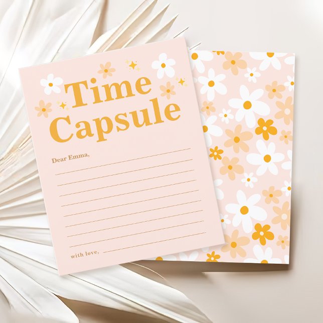 Schattige Geel Roze Daisy Time Capsule Eerste Verj (Creator heeft geüpload)