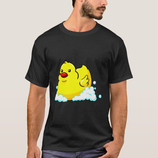 Schattige Geel Rubber Ducky Gift Grappig Eend Surf T-shirt (Voorkant)