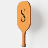 Schattige Geel Sinaasappel Monogram Initiaal + Naa Pickleball Paddle (Links)