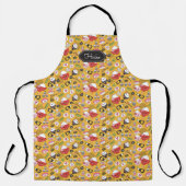 Schattige geel sushi patroon schort (Voorkant)