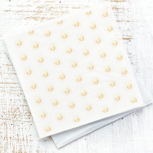 Schattige Geel Waterverf Sunshine Boho Whimsical Servet