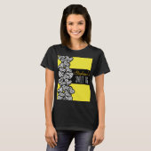 Schattige geel zebra hart Sweet 16 Verjaardag Tshi T-shirt (Voorkant volledig)