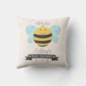 Schattige geel & zwart bijen Baby shower Kussen (Achterkant)