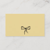 Schattige  Geel Zwart Bow Luier Raffle Informatiekaartje (Achterkant)