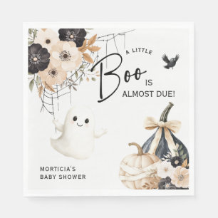 Schattige Geest & Bloemrijke Halloween Baby Shower Servet