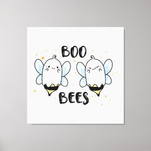 Schattige Geest Boe Bijen - Grappige Halloween op  Canvas Afdruk