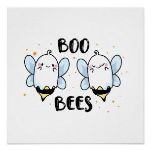 Schattige Geest Boe Bijen - Grappige Halloween op  Perfect Poster