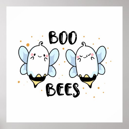 Schattige Geest Boo Bijen - Grappige Halloween op Poster (Voorkant)