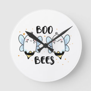 Schattige Geest Boo Bijen - Grappige Halloween op Ronde Klok
