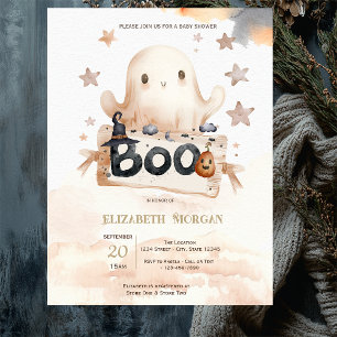 Schattige Geest Boog Boo Baby Shower Kaart