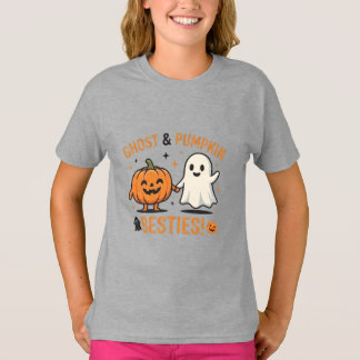 Schattige Geest en Pompoen Beste Vrienden - Grieze T-shirt