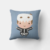 Schattige Geest en Skelet Jongen Halloween Kussen (Achterkant)