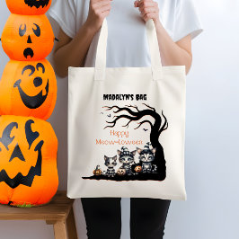 Schattige geest Halloween Kittens Trick or treat Tote Bag