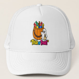 Schattige Geest Halloween Trick or Treat Snoep Emm Trucker Pet
