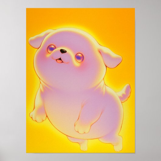 Schattige Geest Hond Poster (Voorkant)