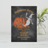 Schattige Geest Jack-O-Lantern Halloween Kaart (Staand voorkant)