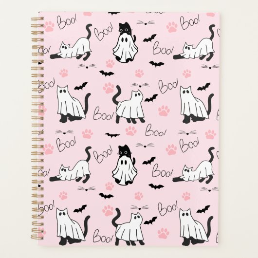 Schattige Geest Katten Halloween Planner (Voorkant)