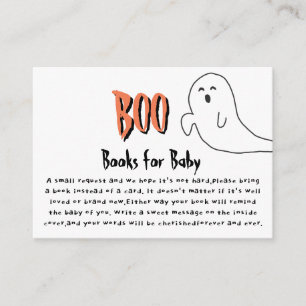 Schattige Geest Kleine Boe Baby Shower Boeken voor Informatiekaartje