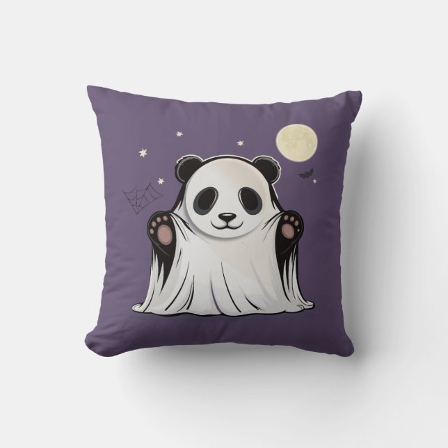 Schattige Geest Panda Onder de Maan  Kussen (Voorkant)