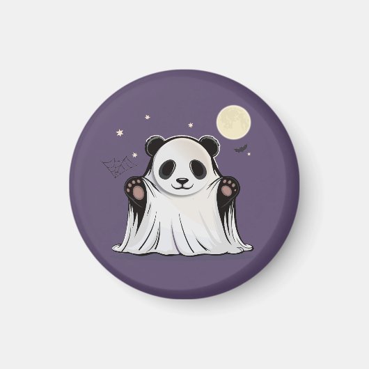 Schattige Geest Panda Onder de Maan Magneet (Voorkant)