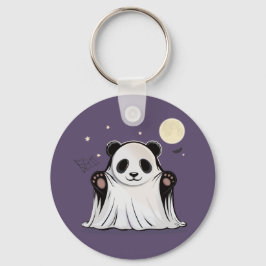 Schattige Geest Panda Onder de Maan Sleutelhanger