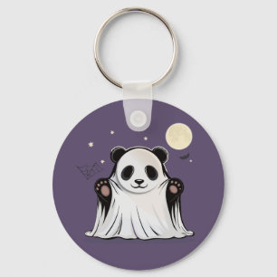 Schattige Geest Panda Onder de Maan Sleutelhanger