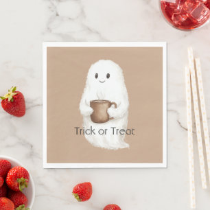 Schattige Geest Pompoen Halloween Servet