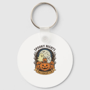 Schattige Geest Pompoenen Vintage Gravure Hallowee Sleutelhanger