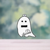 Schattige Geest Verpleegster Halloween Met de Hand Acryl Bord (Neutraal)