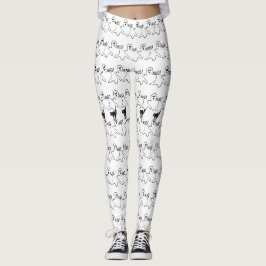 Schattige Geest Zwarte Kat Halloween Leggings