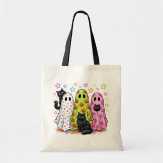 Schattige geesten en zwarte katten tote bag