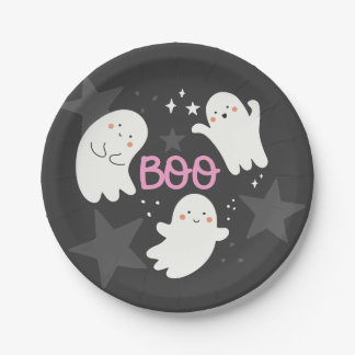 Schattige geesten Halloween BOO Papieren Bordje
