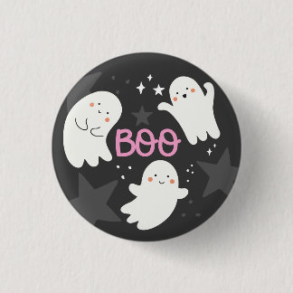 Schattige geesten Halloween BOO Ronde Button 3,2 Cm