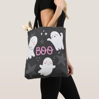 Schattige geesten Halloween BOO Tote Bag