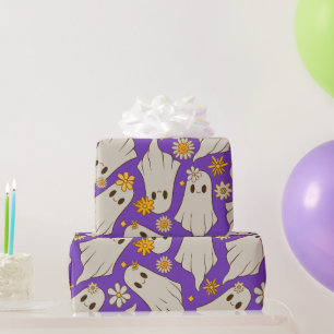 Schattige geesten Halloween Cadeaupapier