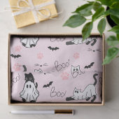 Schattige Geestkatten Halloween Tissuepapier (Geschenk)