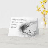 Schattige gefeliciteerd met de nieuwe Baby Generic Kaart (Gele Bloem)