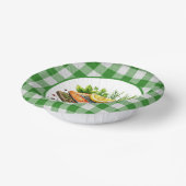 Schattige gegrilde vis feest papieren kommen (Gebogen)