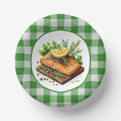 Schattige gegrilde vis feest papieren kommen (Voorkant)