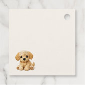 Schattige Gehaakte Puppies Bedankjes Labels (Achterkant)