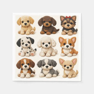 Schattige Gehaakte Puppies Servet