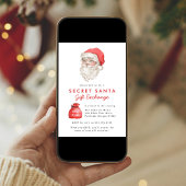 Schattige geheim kerstcadeau uitwisseling feestdag kaart