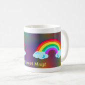 Schattige geïllustreerd Custom Cartoon Rainbow Fun Koffiemok (Voorkant rechts)