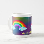 Schattige geïllustreerd Custom Cartoon Rainbow Fun Koffiemok (Voorkant links)