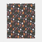 Schattige geïllustreerd kerstpersonage fleece deken (Voorkant)
